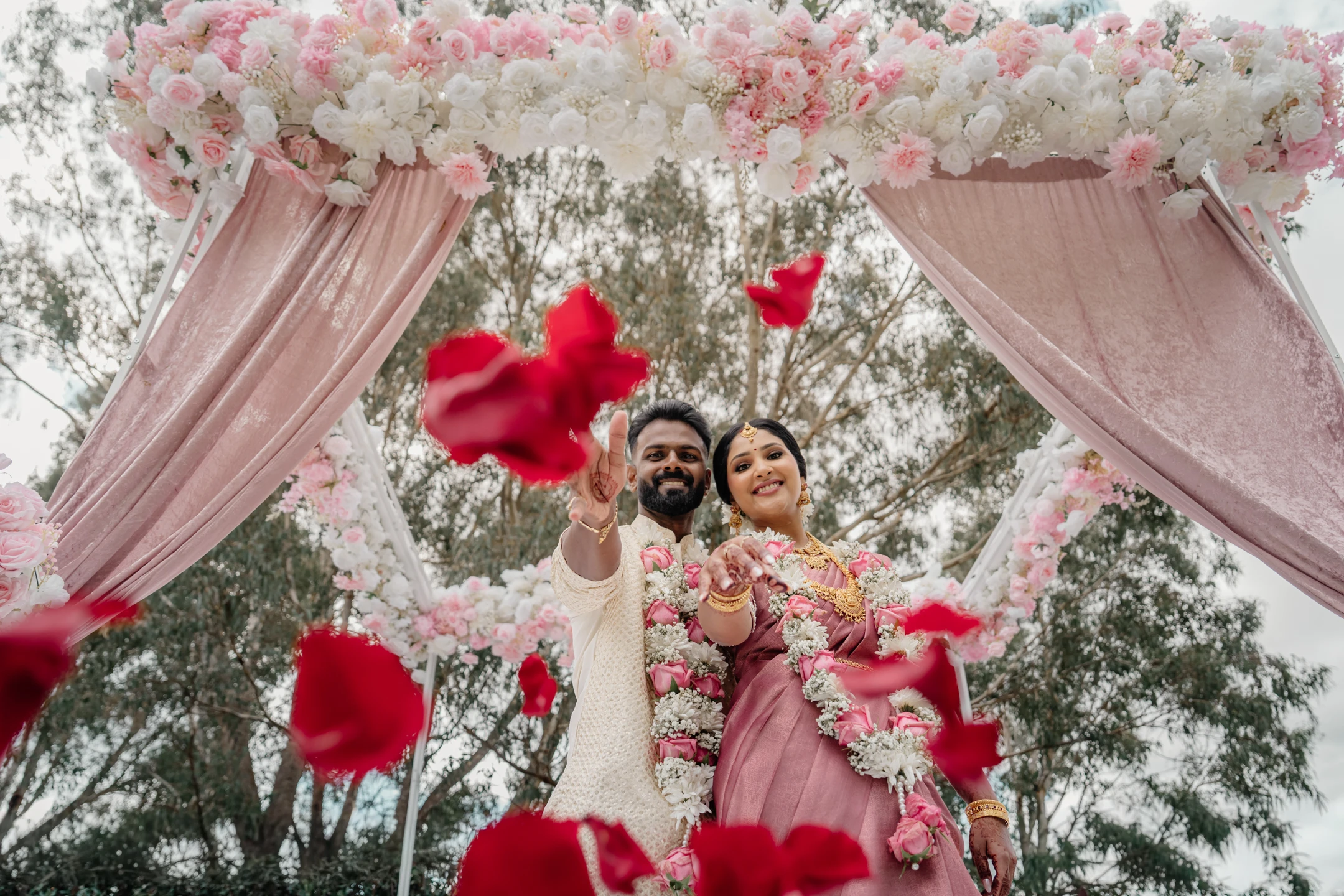 Home 26 Marrygold Weddings #1 Wedding photography and videography in Perth south indian couple flower floral arch rose petals Marrygold Weddings #1 Wedding photography and videography in Perth
